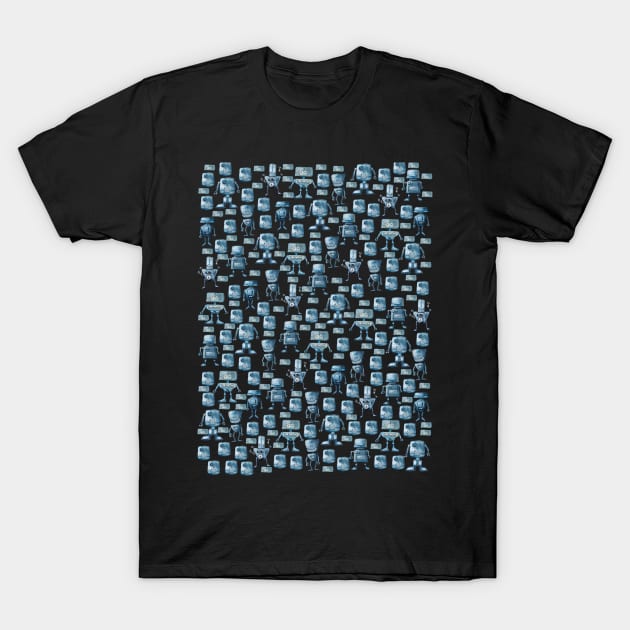 Robots Pattern T-Shirt by msmart